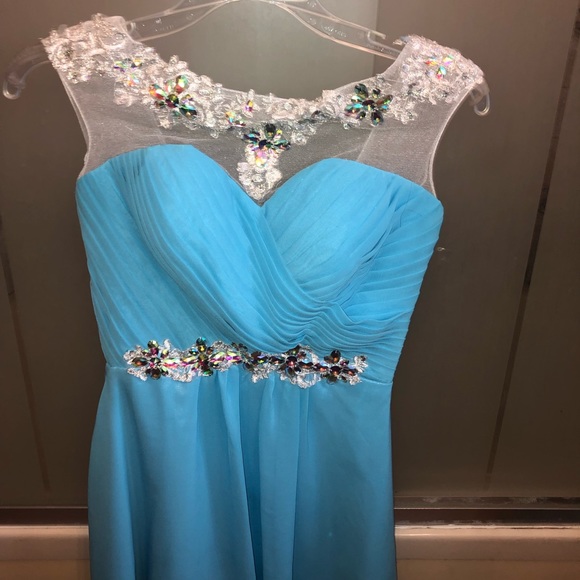 blue laced dress - Picture 1 of 3